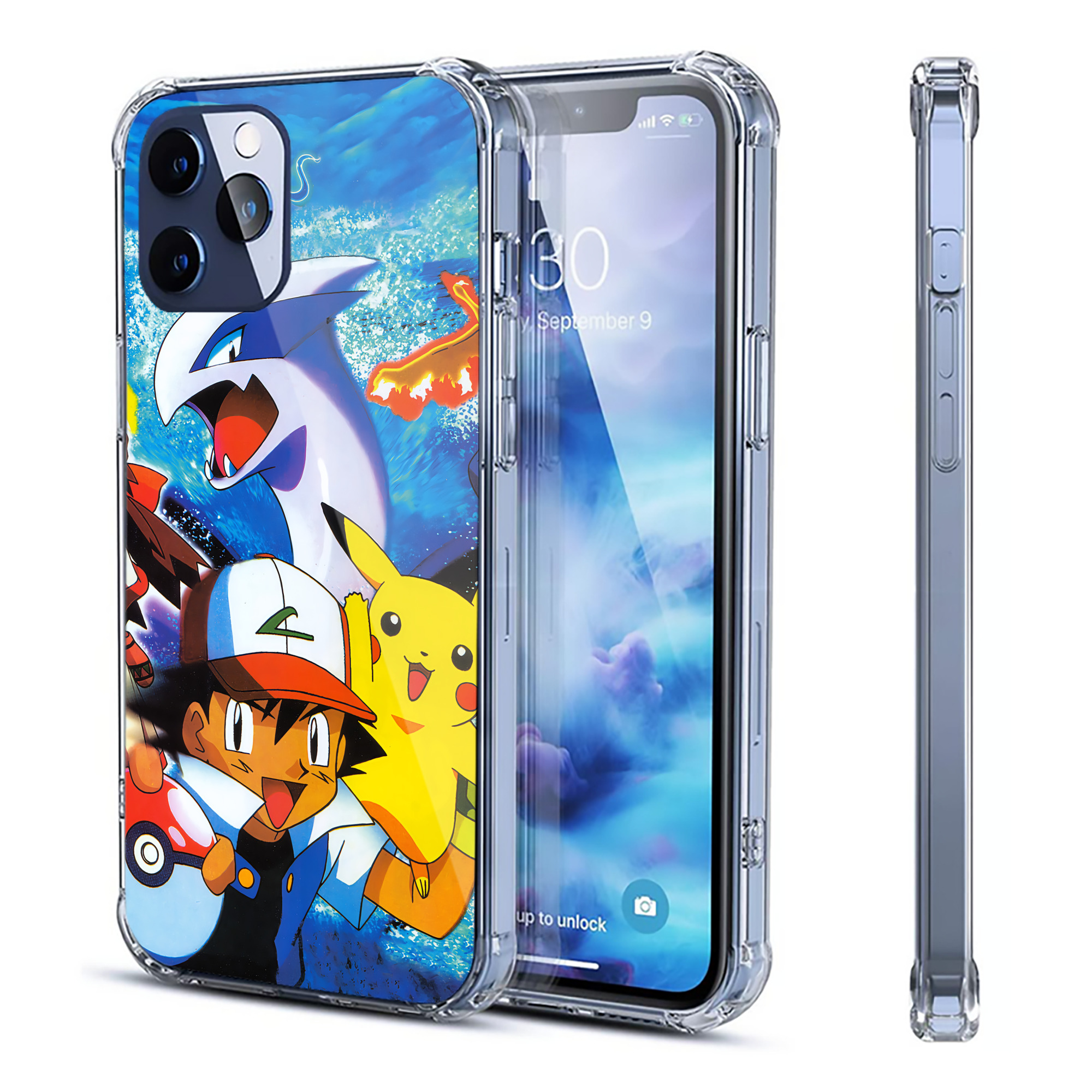 （画像用） ポケットモンスター Pokémon 【iPhone 12シリーズ対応】透明スマホケース（クリアソフトケース）